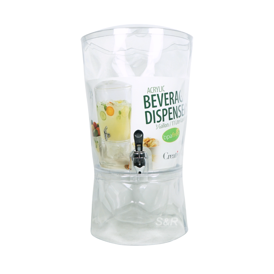 CreativeWare 3 gal Acrylic Beverage Dispenser